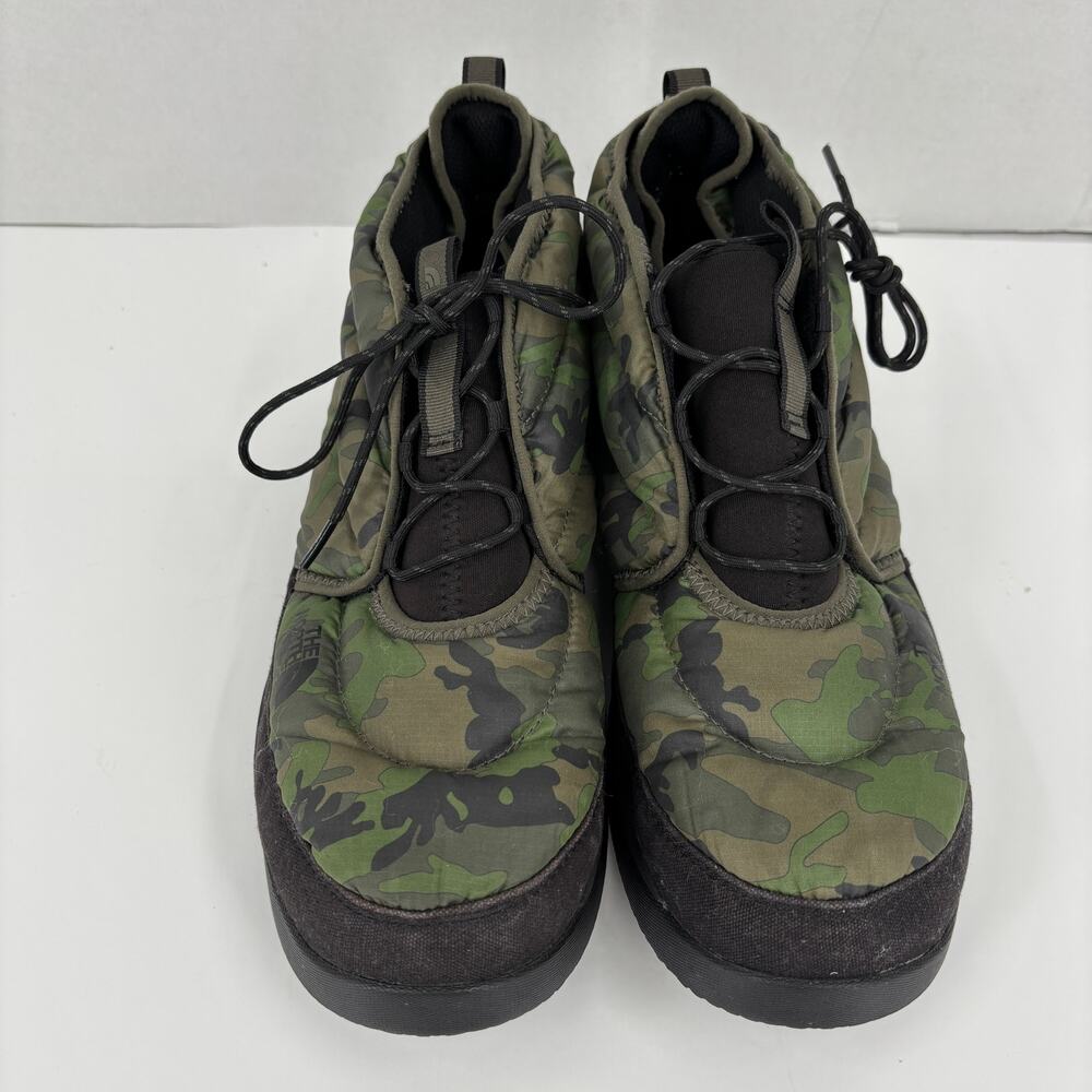 The North Face Chukka Boots Mens Size 10.5 Green Camo Quilted Puffer Insulated - Picture 3 of 8